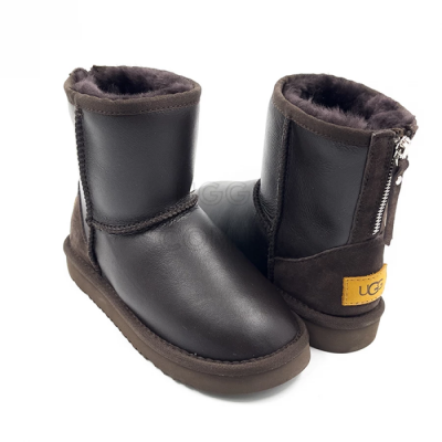Ugg Kids Zip Metallic Chocolate