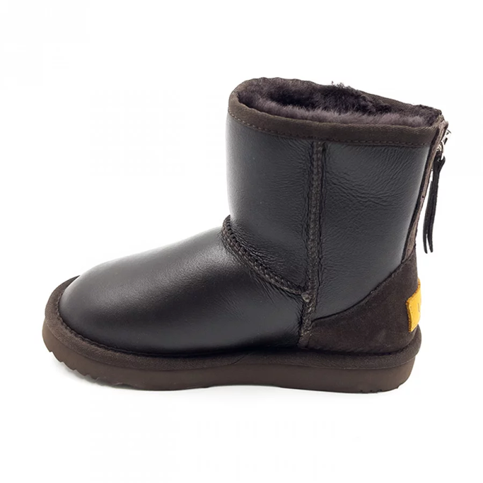 Ugg Kids Zip Metallic Chocolate