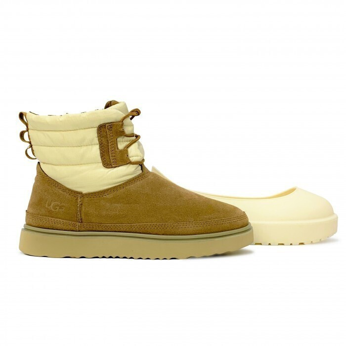 Ugg Mens Classic Mini Lace-Up Weather - Chestnut / Whitecap Grey