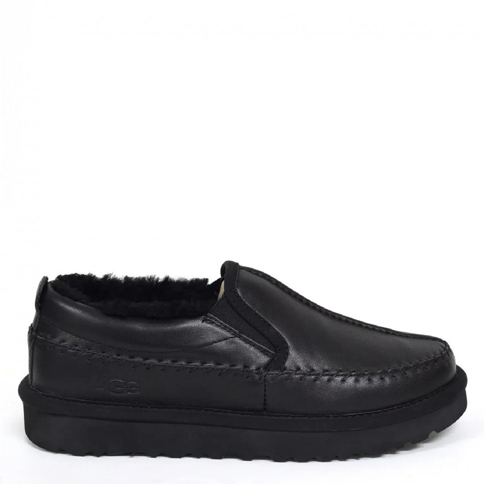 Ugg Stitch Slip - Leather Black