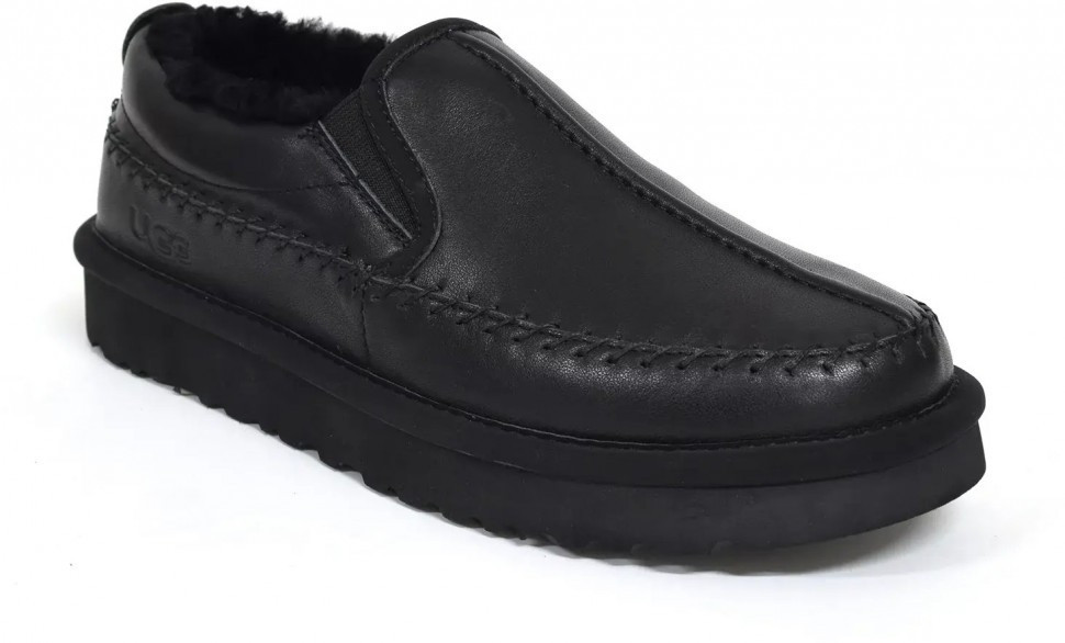 Ugg Stitch Slip - Leather Black