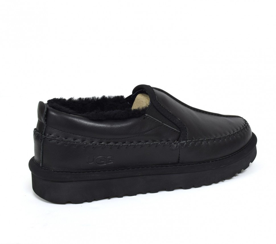 Ugg Stitch Slip - Leather Black