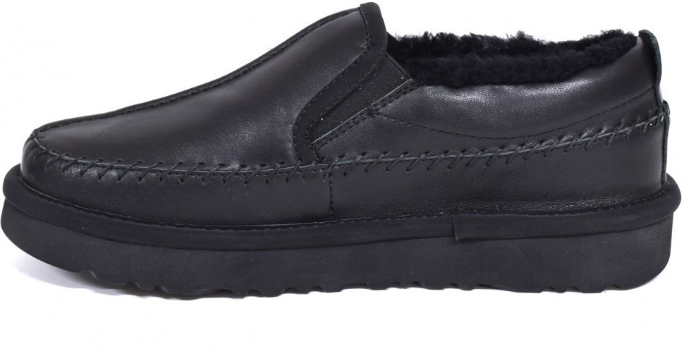 Ugg Stitch Slip - Leather Black