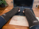 Ugg Fingerless Gloves w/ Sherpa Trim-Black