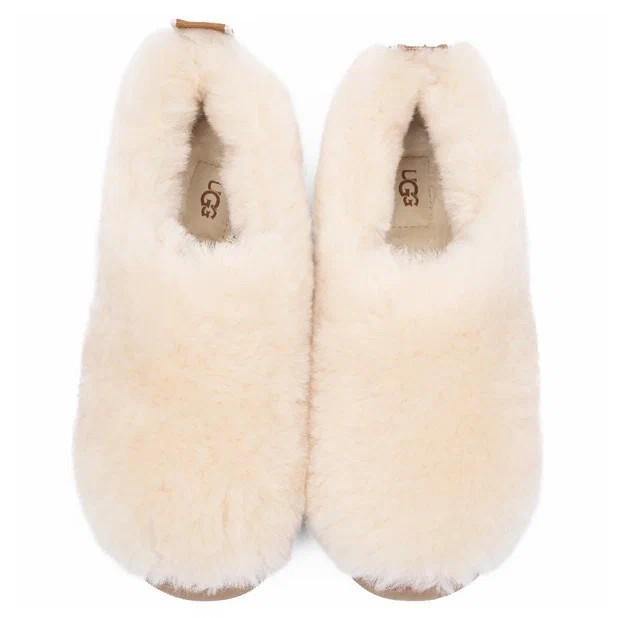 Ugg Hailey Fluff Slippers Natural