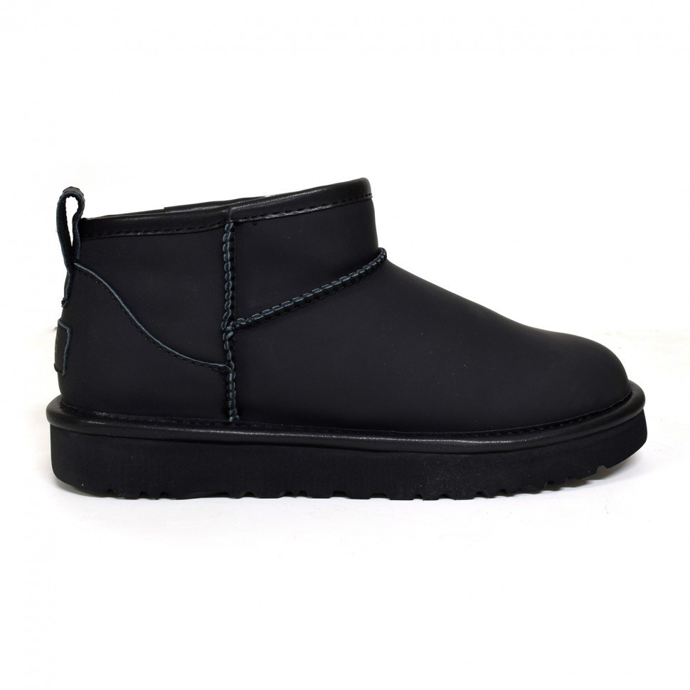 Ugg Mens Classic Ultra Mini Leather Black