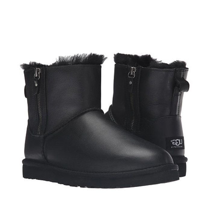 Ugg Men'S Mini Double Zip Metallic Black