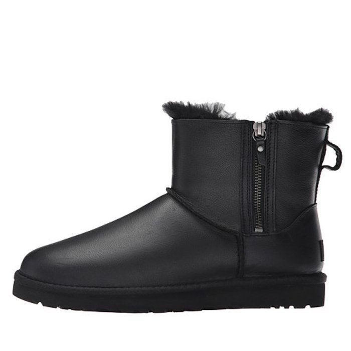 Ugg Men'S Mini Double Zip Metallic Black
