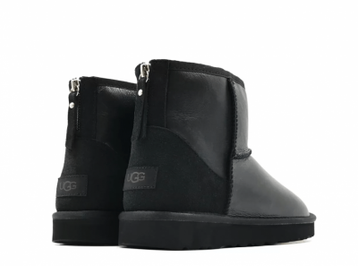 Ugg Mens Zip Mini Metallic Black