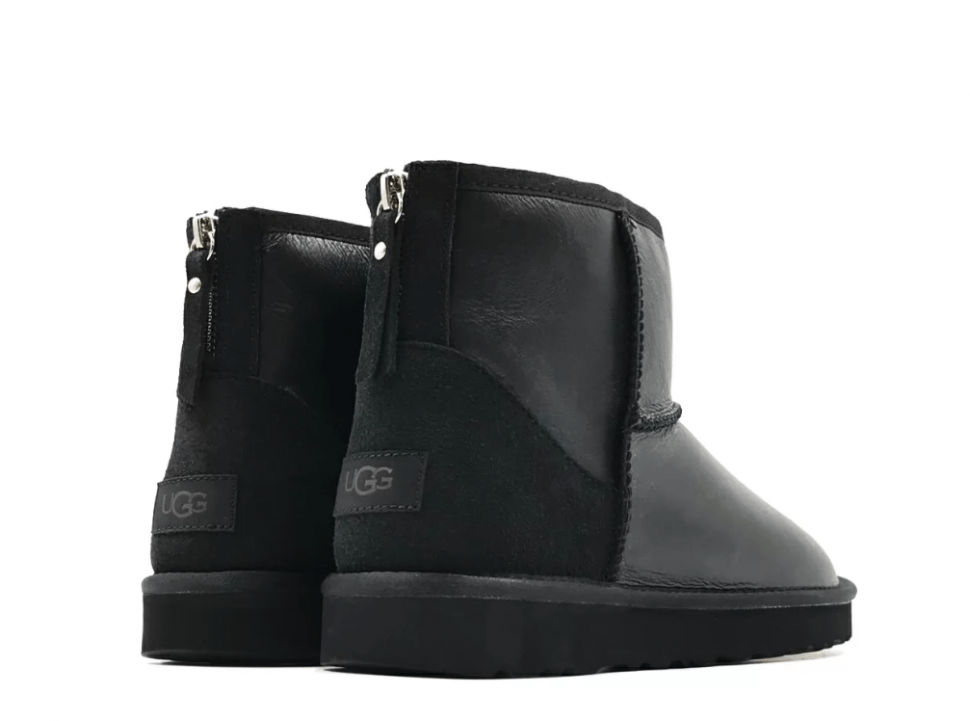 Ugg Mens Zip Mini Metallic Black