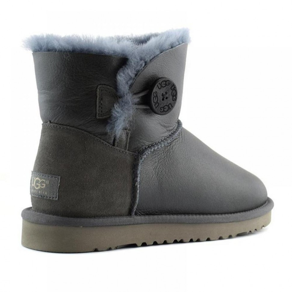 Ugg Mini Bailey Button Metallic Grey