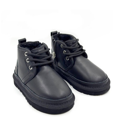 Ugg Kids Neumel Zip Leather Black