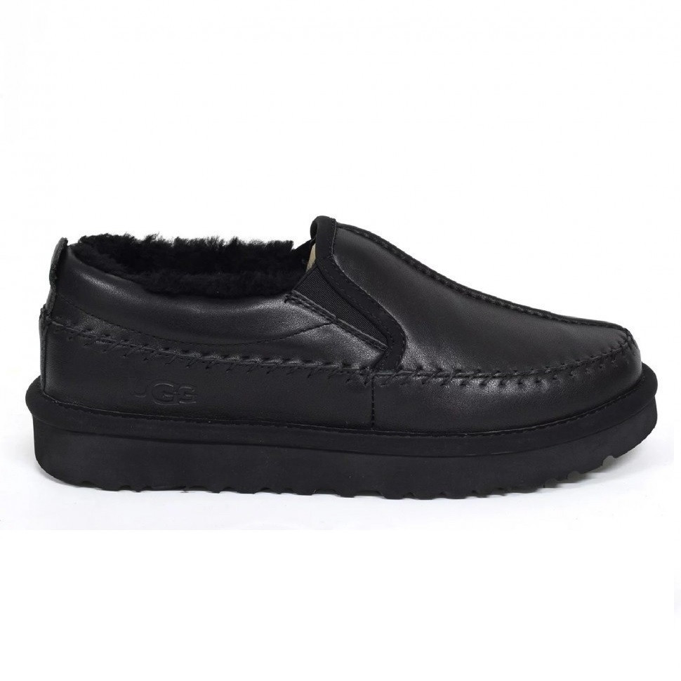 Ugg Men Stitch Slip - Leather Black