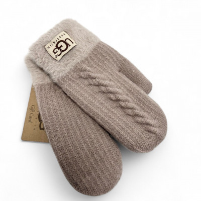 Женские Вязаные Варежки Ugg - Chocolate (22)