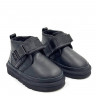 UGG Kids Neumel Snapback Leather Black